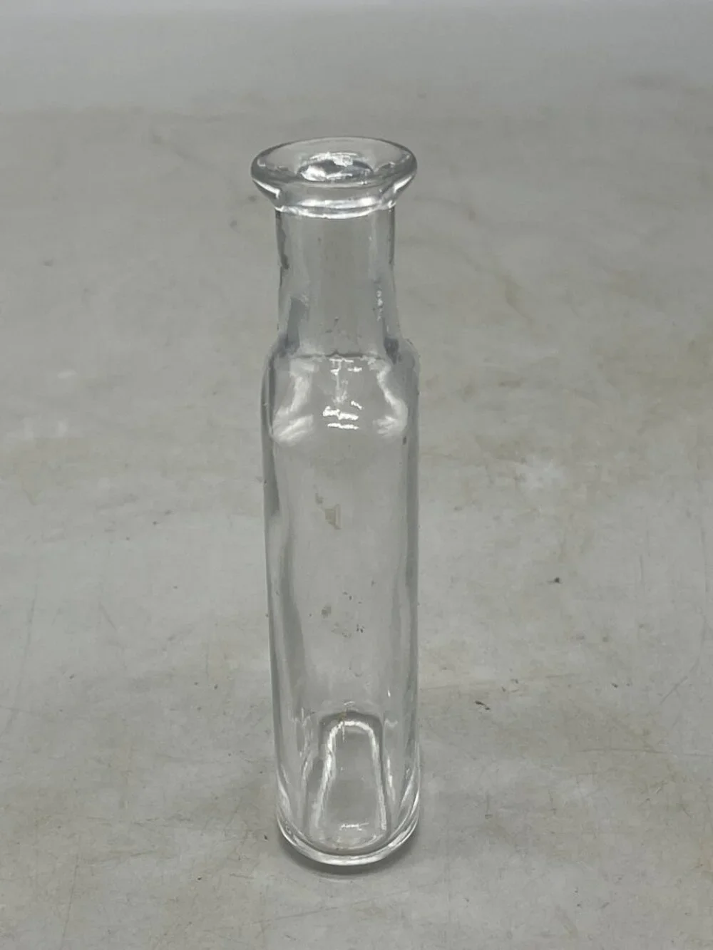 vintage Glass Bottle Clear Rectangle Shaped Apothecary Medicine Container READ